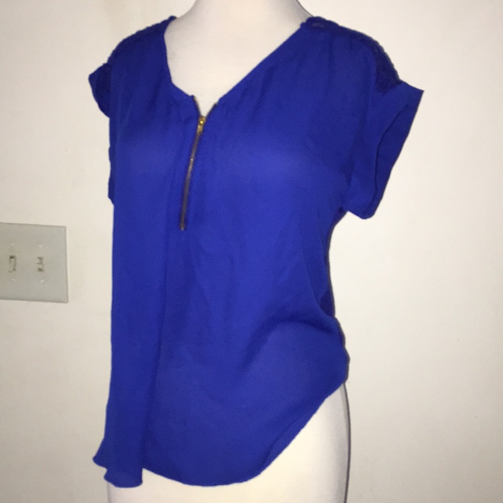 Royal blue blouse